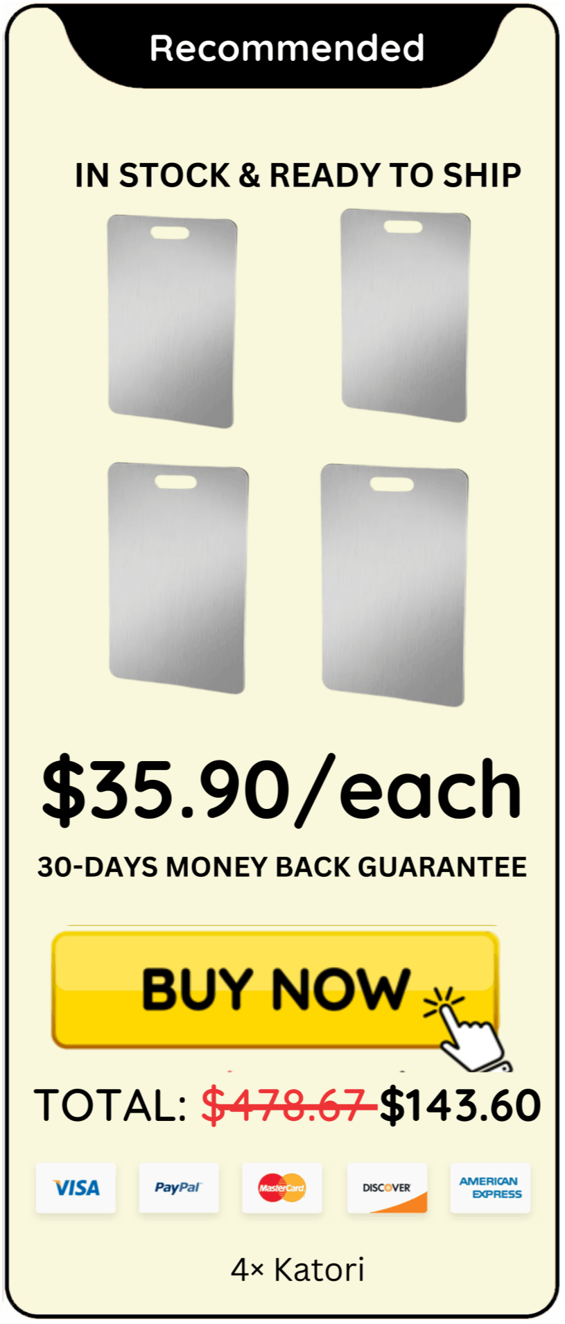 Katori Titanium Cutting Board price offer